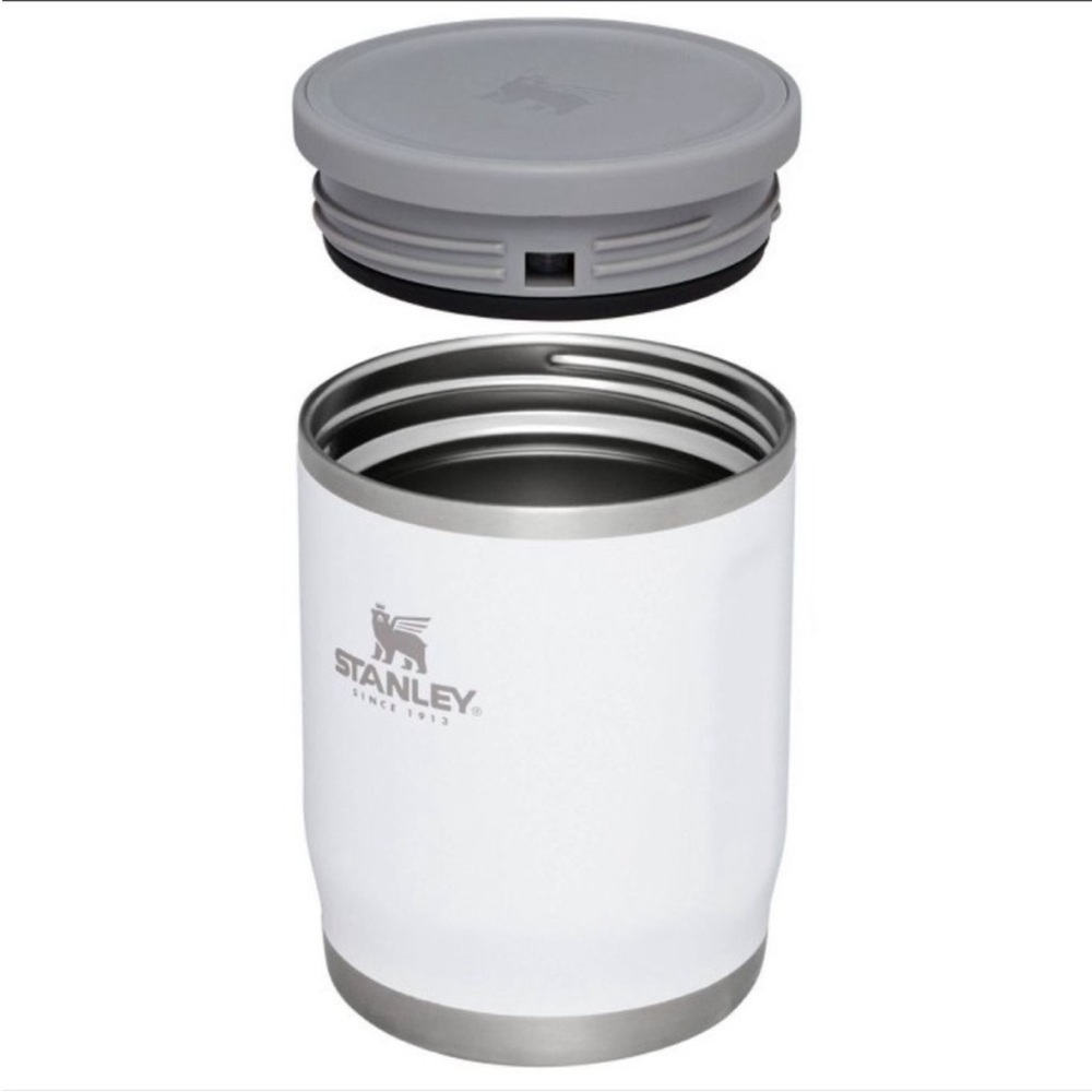 Stanley White Tumbler with Gray Lid
